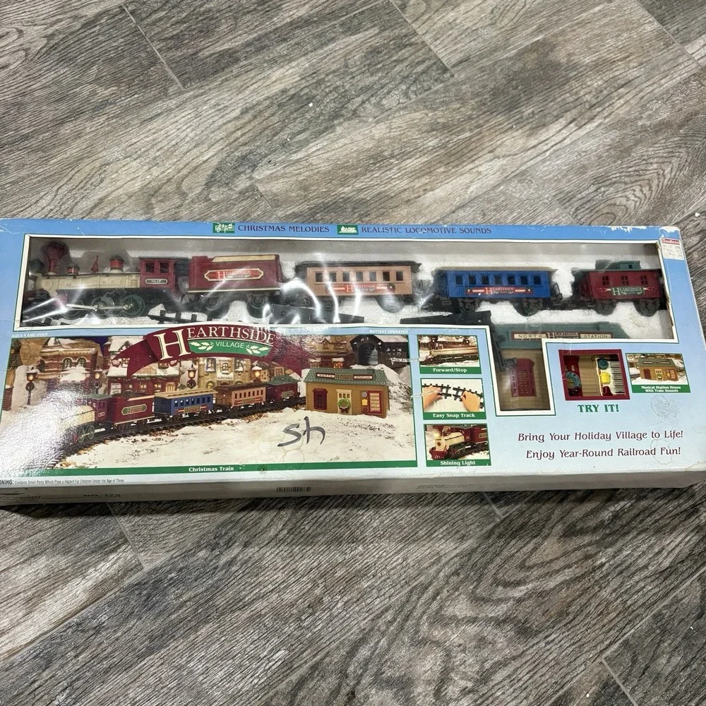 Vtg New Bright Hearthside Village Holiday Christmas Train No. 173 1994 Works